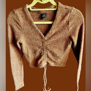 Wild Fable Crop Top Sz M Tan EUC